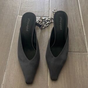 Jeffrey Campbell blue/ grey Mules